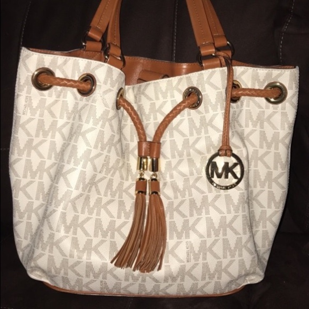 Michael kors large gathered tote bag